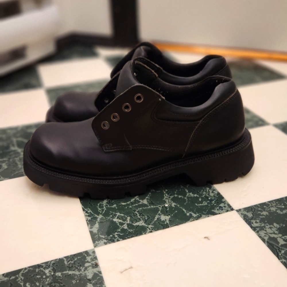 Leather Platform Loafers